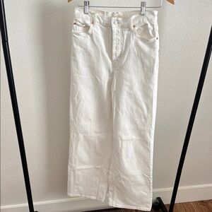 Rails Getty High Rise Wide Leg White Jeans